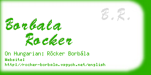 borbala rocker business card